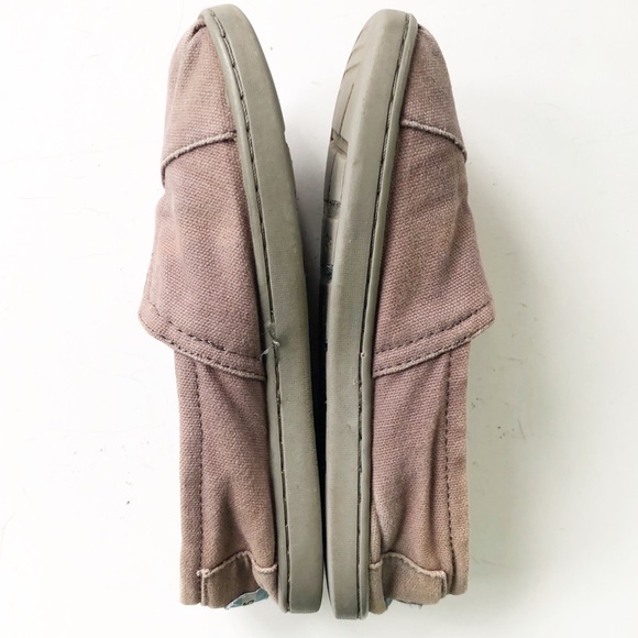 Toms Classic Slip-on Leather Insole Canvas Shoe Light Brown - Picture 4 of 8